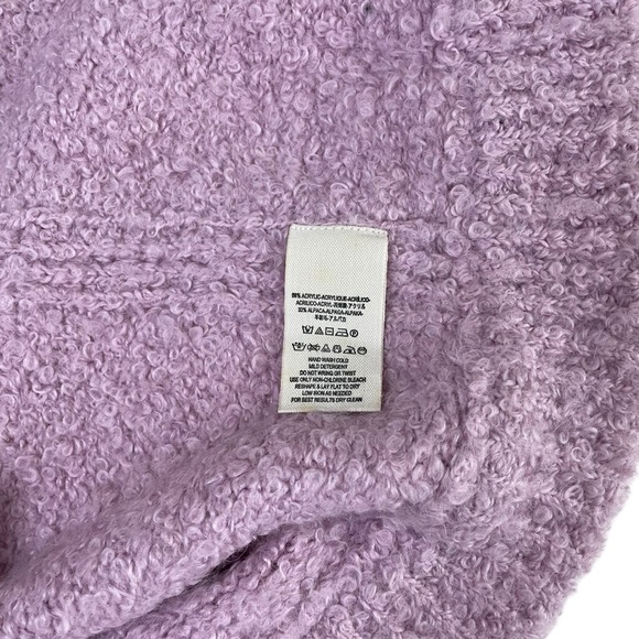 Free People Lofty V Neck Oversized Sweater Light Purple Lilac - Picture 9 of 13